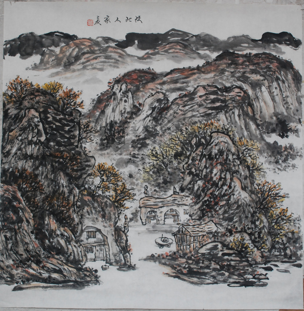 张三友山水69x69cm