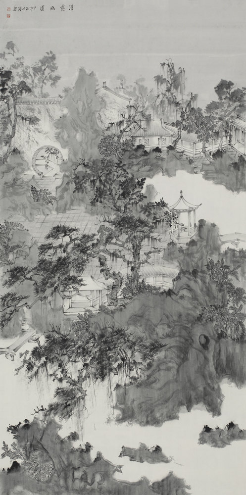 清露幽园   136x68cm