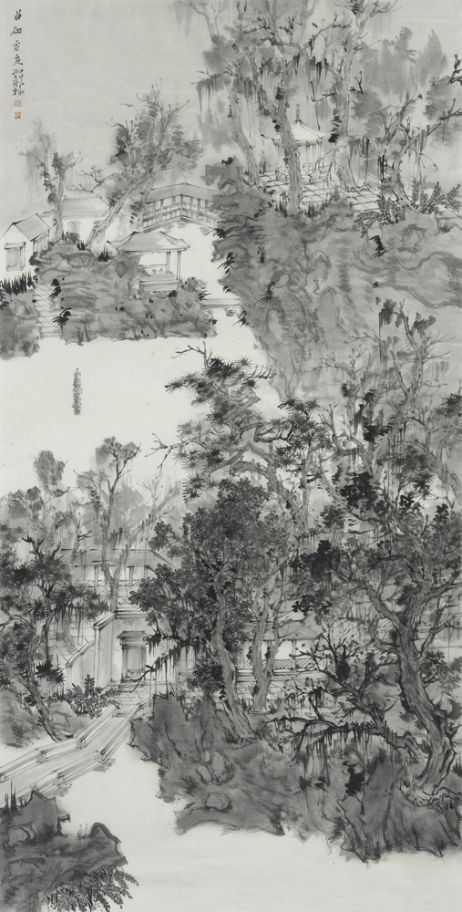 曲砌虚庭136x68cm