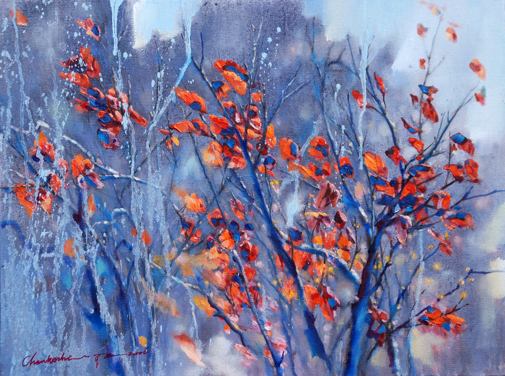 红叶也相思 60x45cm