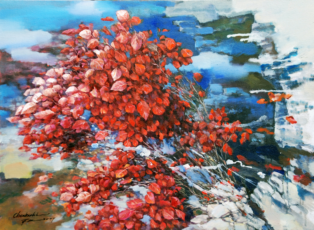 岭上秀色   72x53cm