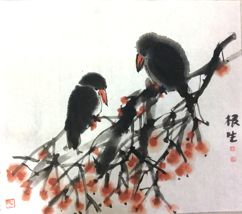 花鸟小品0134x34cm