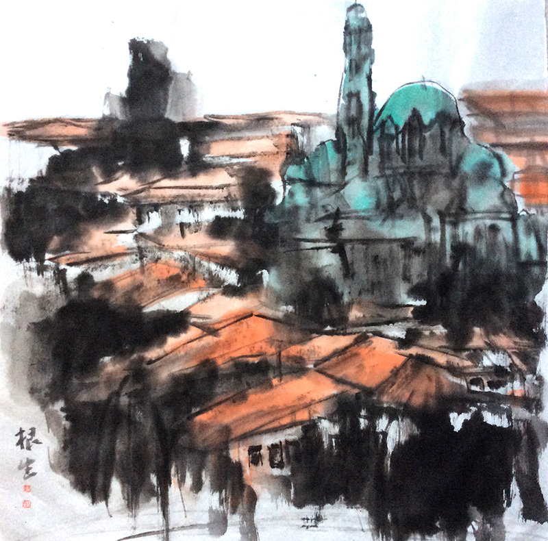 欧洲印象系列之二68x68cm