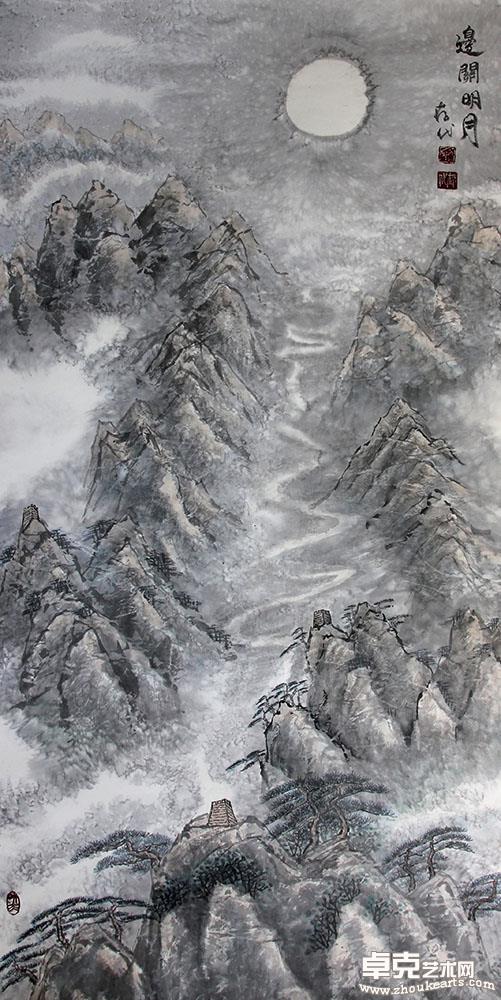 《边关明月》137cm×69cm