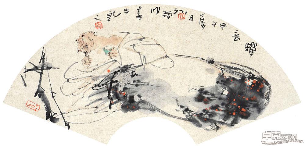 蝉音  （扇面）