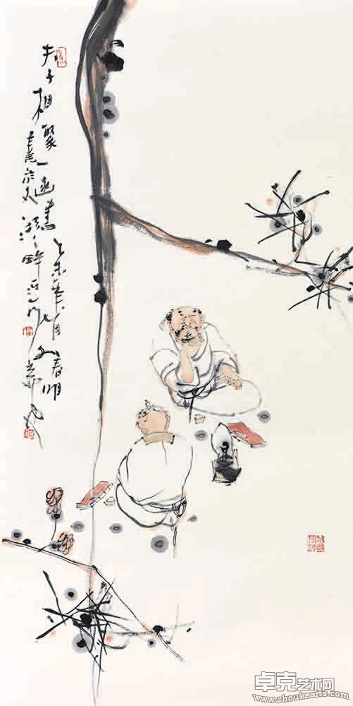 夫子相聚一函书100x50cm