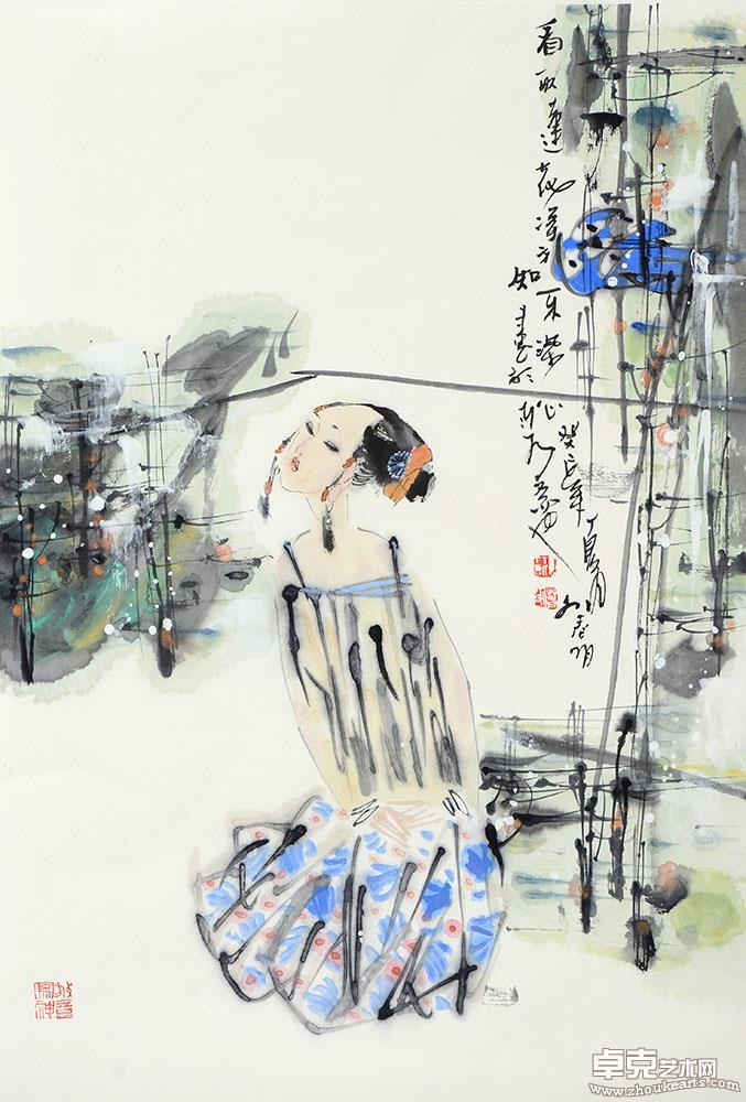 荷莲图 68x45cm