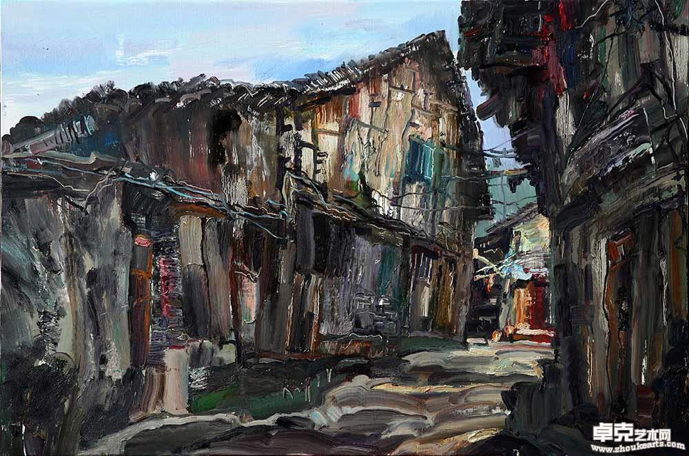 福宝古镇写生1 60x90cm