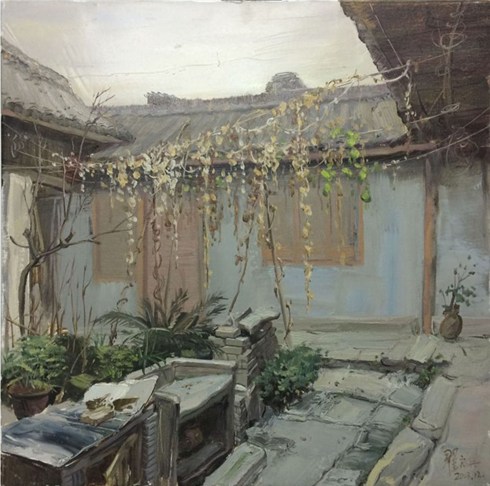 古院之一 布面油画 60x60cm