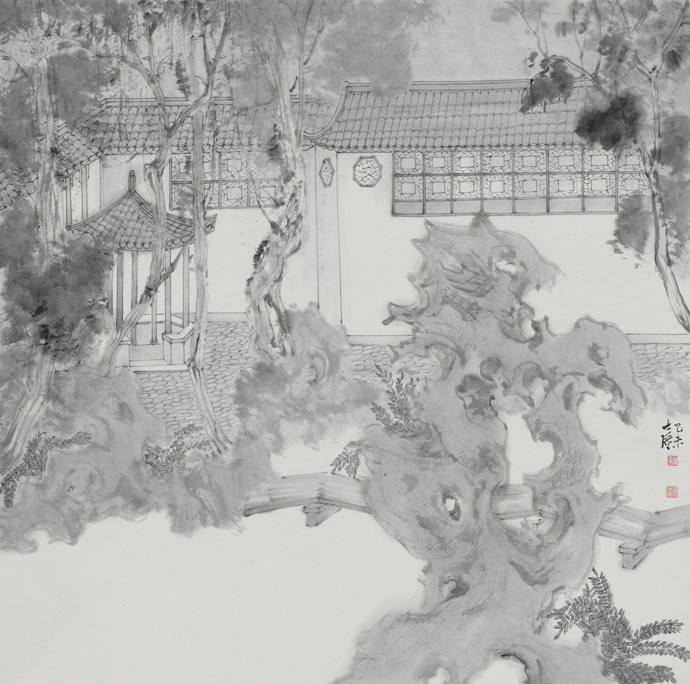水墨园林系列 1250x50cm.