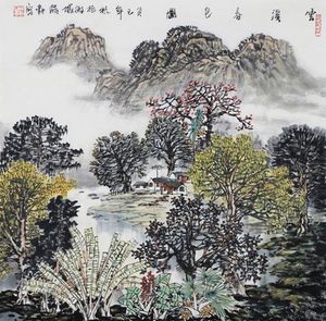 云溪春色图        