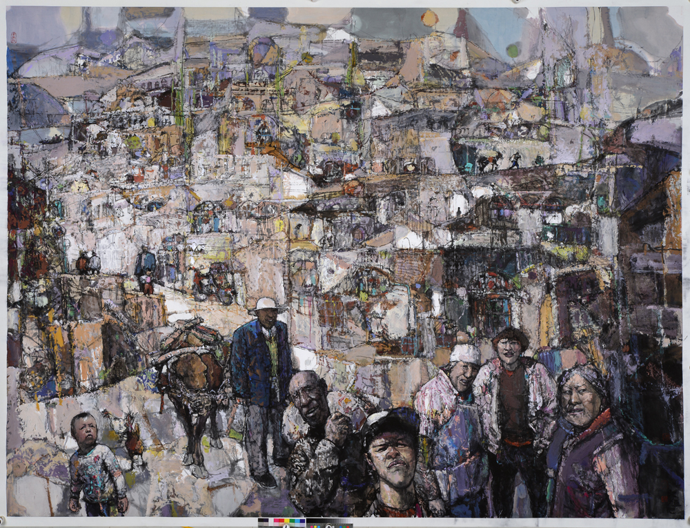 黄河北望（中国画） (3)1170x290cm
