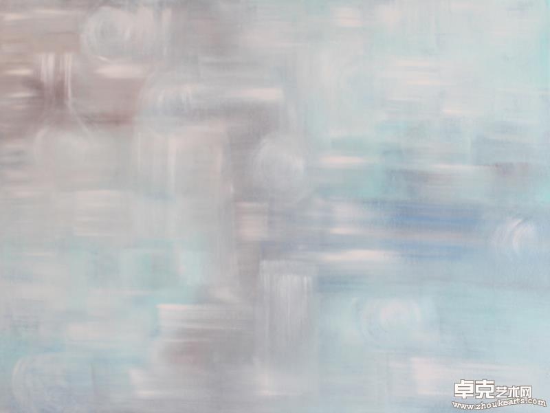戈壁沙漠、大风与绿洲60x80cm