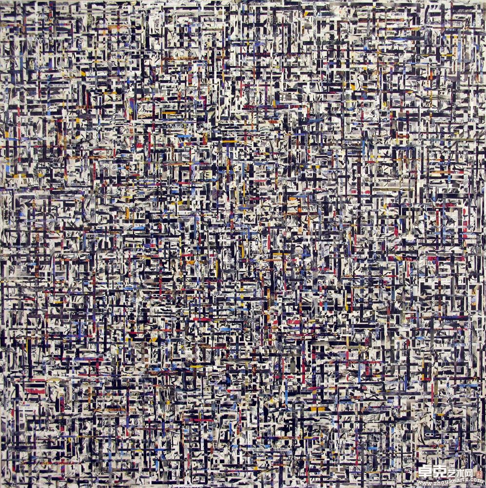 杭法基抽象水墨画集的《消解》之二 120x120cm 
