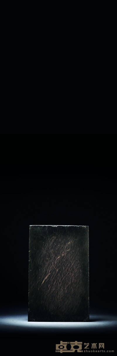 端溪水岩 风雨砚 蒋廷锡铭文题署 【清康熙】 纵28厘米 宽16厘米 高2.5厘米