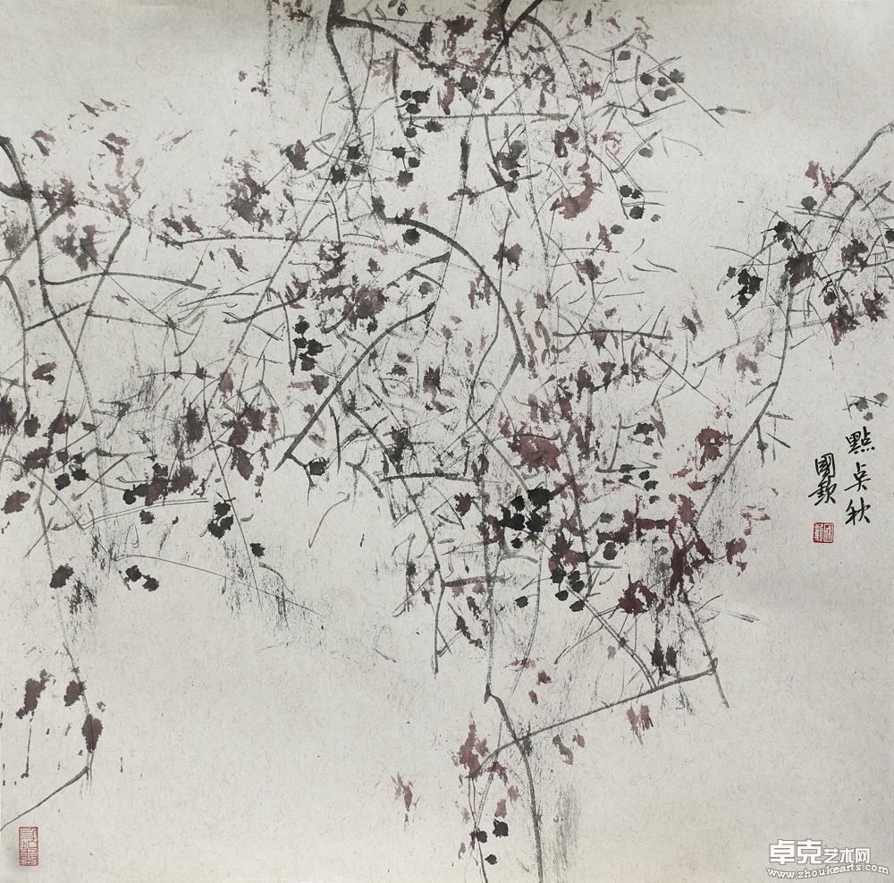 《点点秋》68×68cm