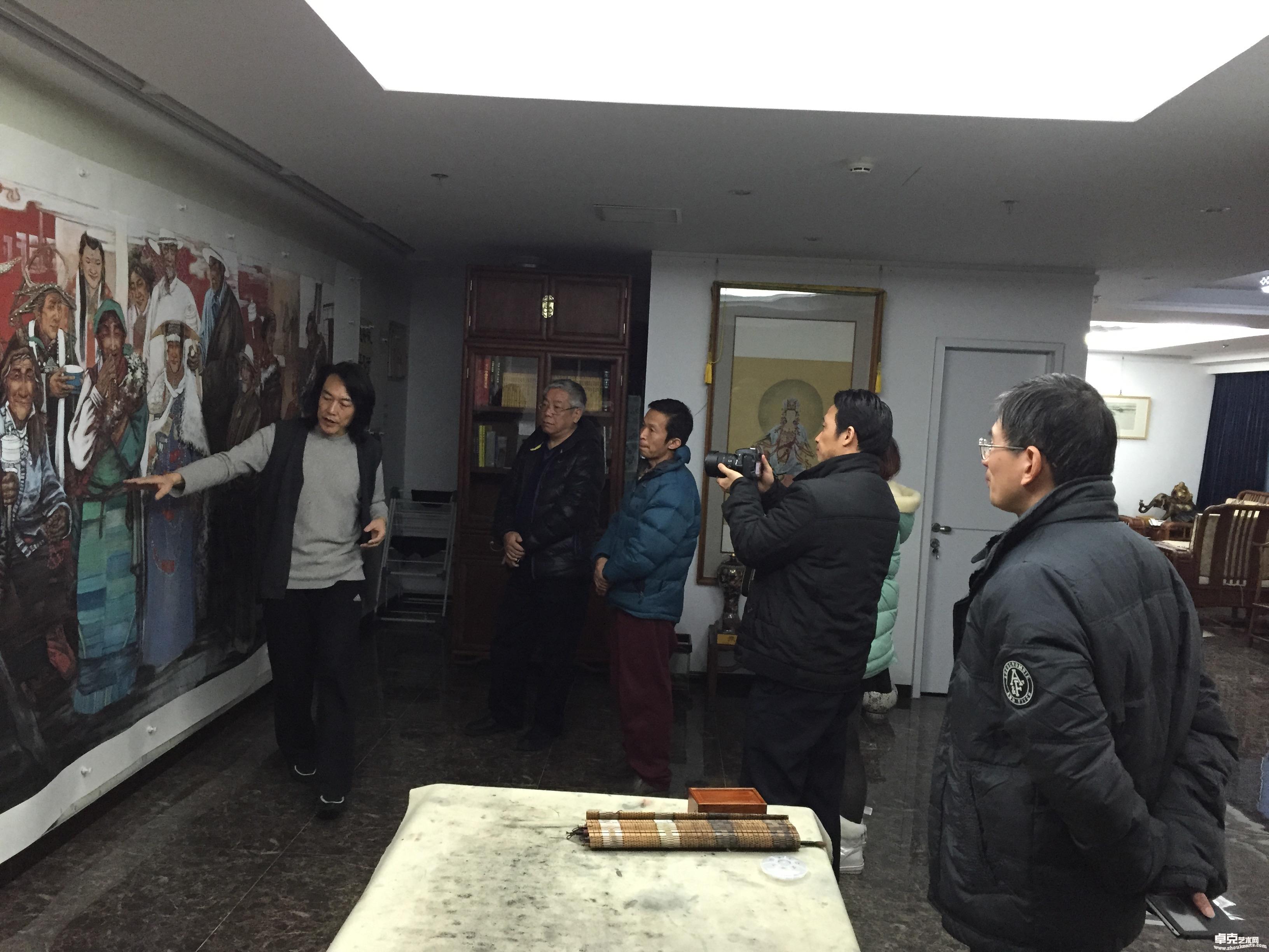 2015年2月媒体朋友来访北京艺术工作室.
