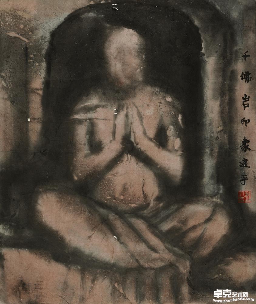 《佛陀·千佛岩印象NO 2》  76cm×64cm 