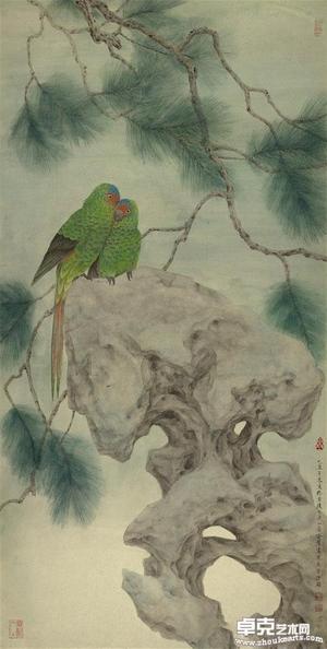 两只鹦鹉