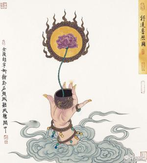 祥莲普照图