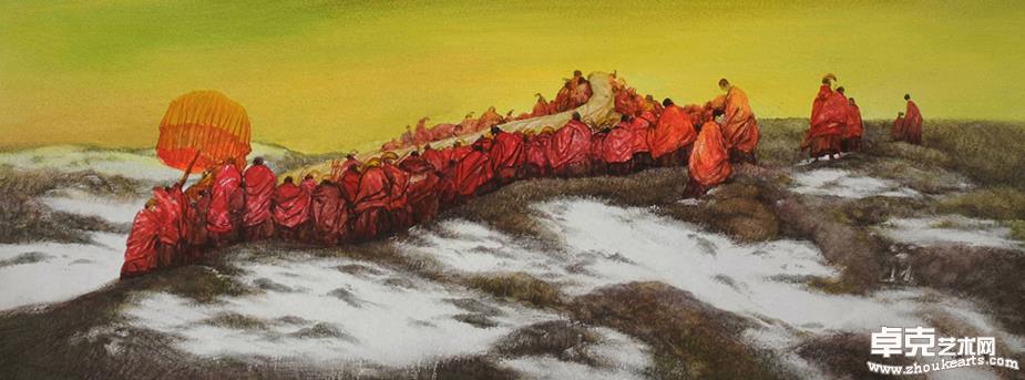 《晒佛》56x112cm