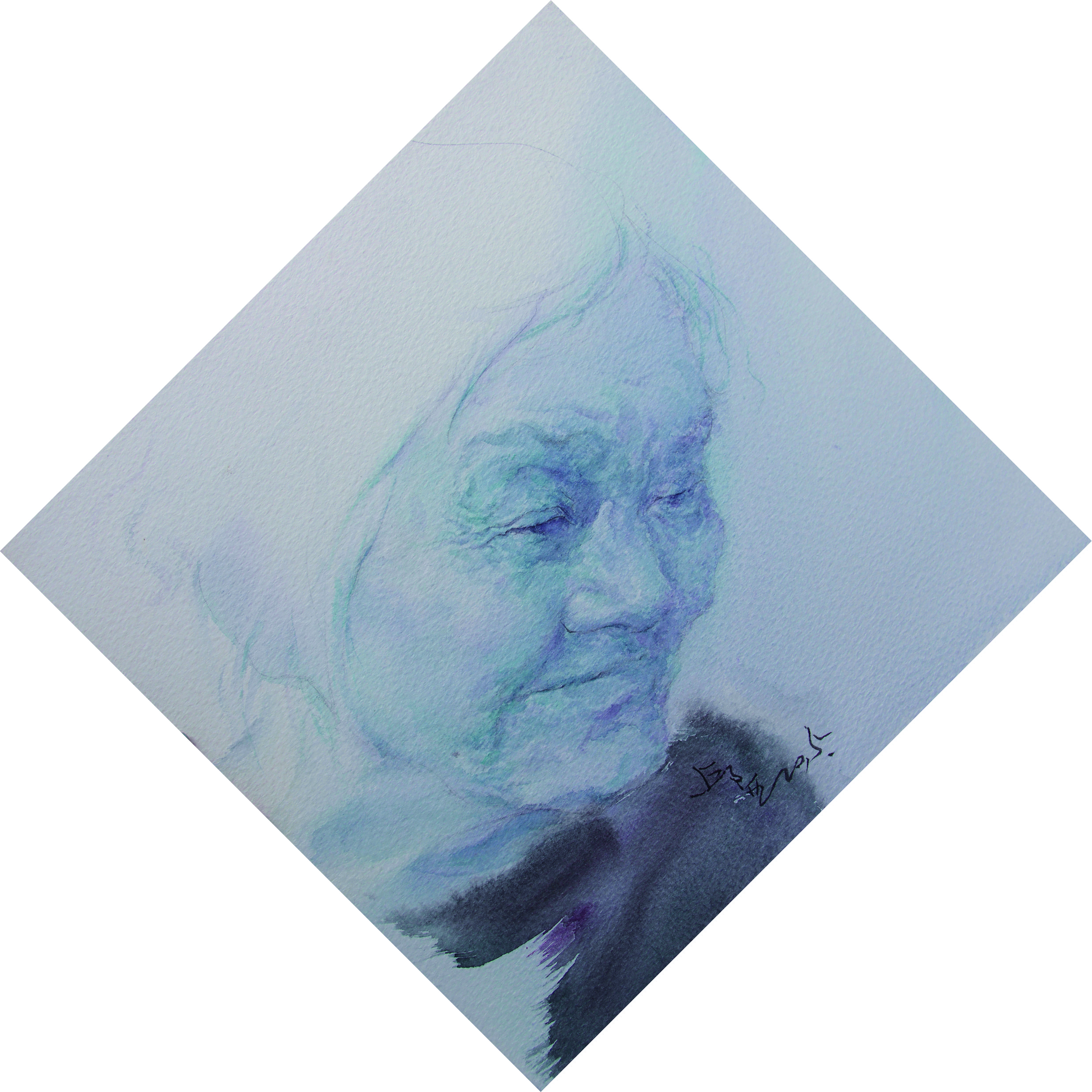 《奶奶》39x39cm