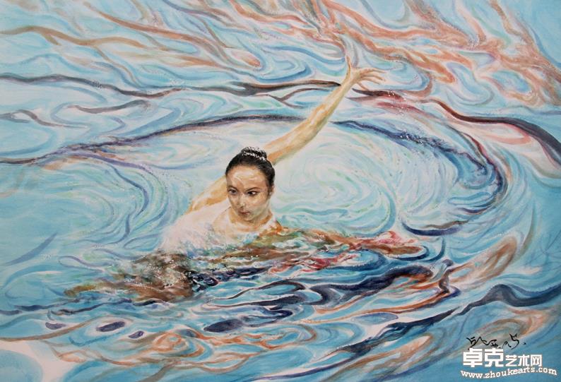 《夏日清凉 二》38x54cm