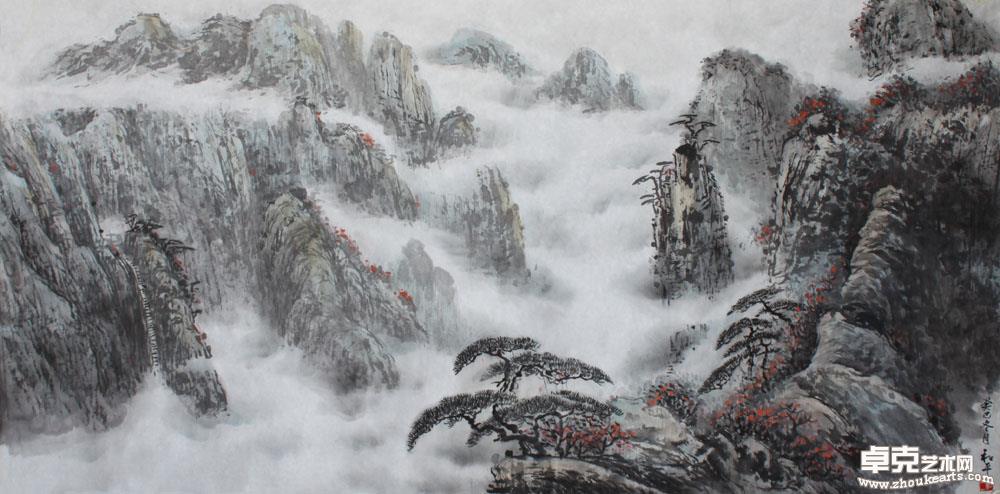 《山水》四尺