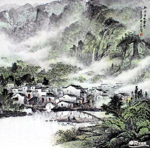 《新安一曲晓雾开》