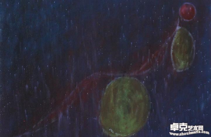 一个追问事物的灵魂的人60x40cm