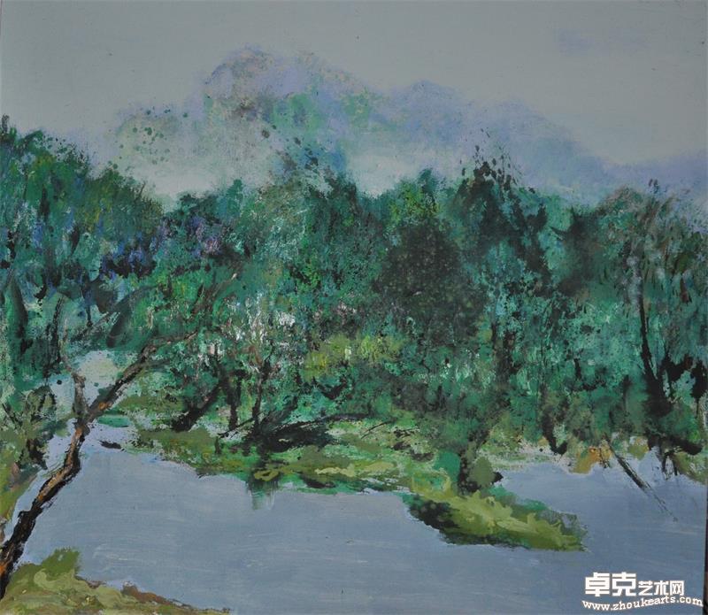 林荫溪流180*160cm