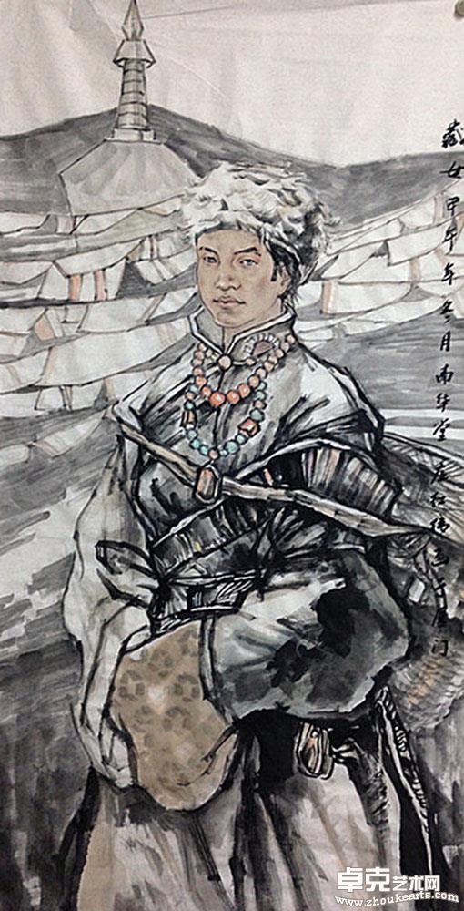 《藏女》198x97cm