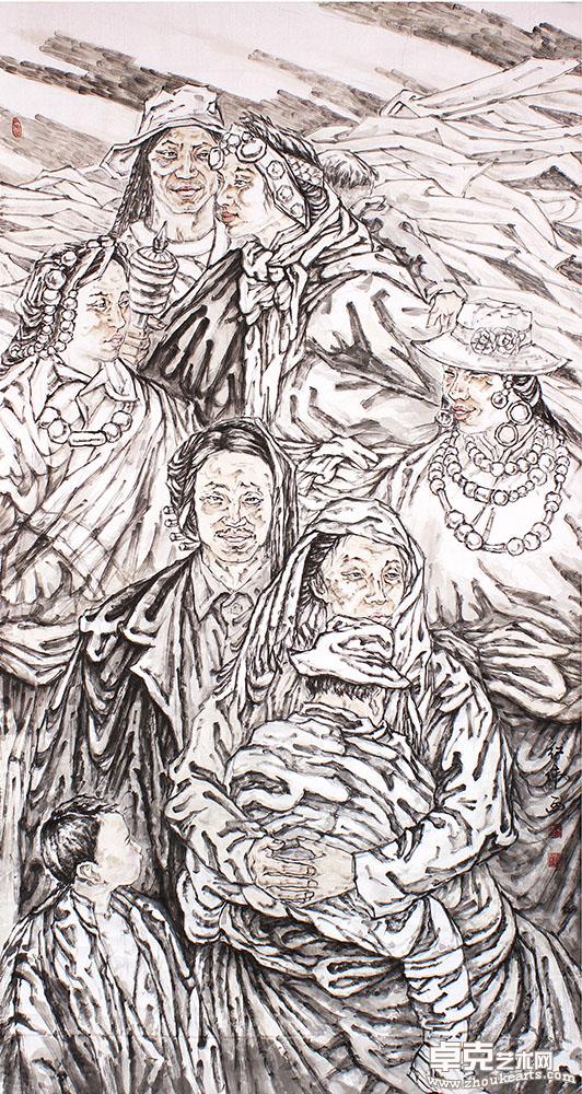 《高原情》198x97cm
