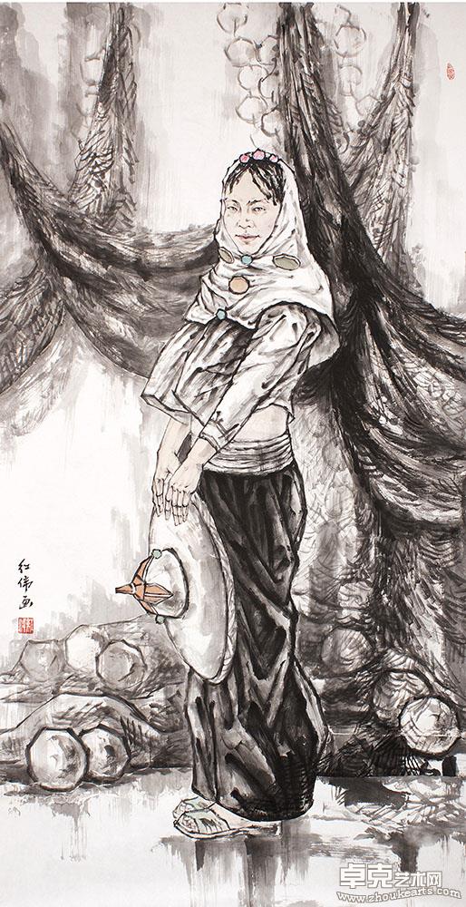 《盼》198x97cm