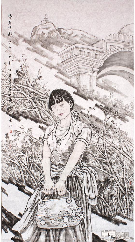 《琴岛倩影》198x97cm