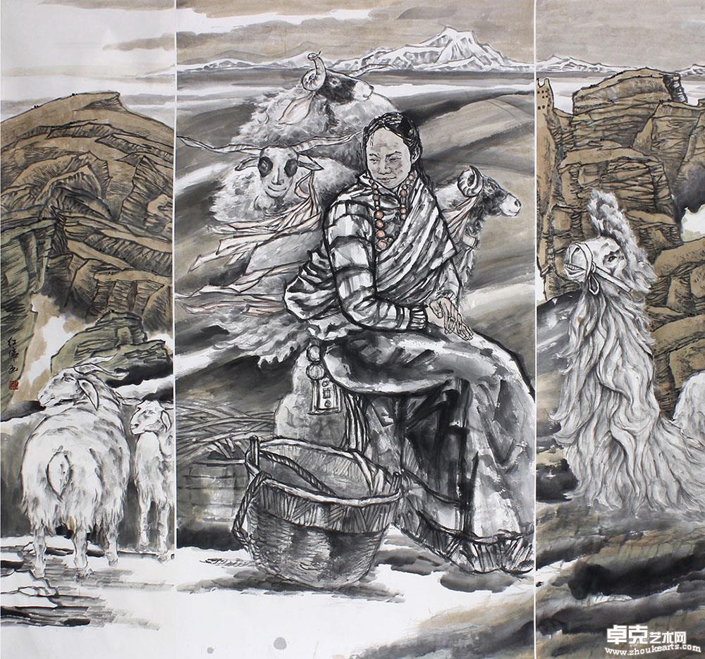 《憧憬》200x200cm