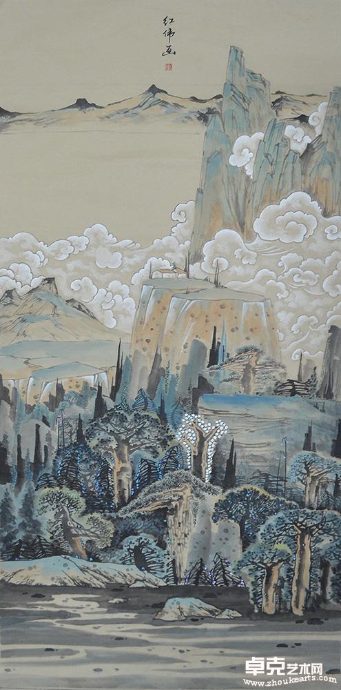 行到水穷处坐看云起时138x68cm