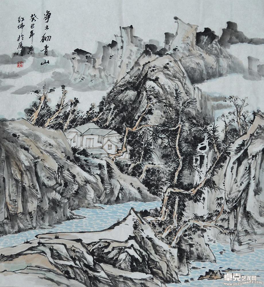净土砌青山68x68cm