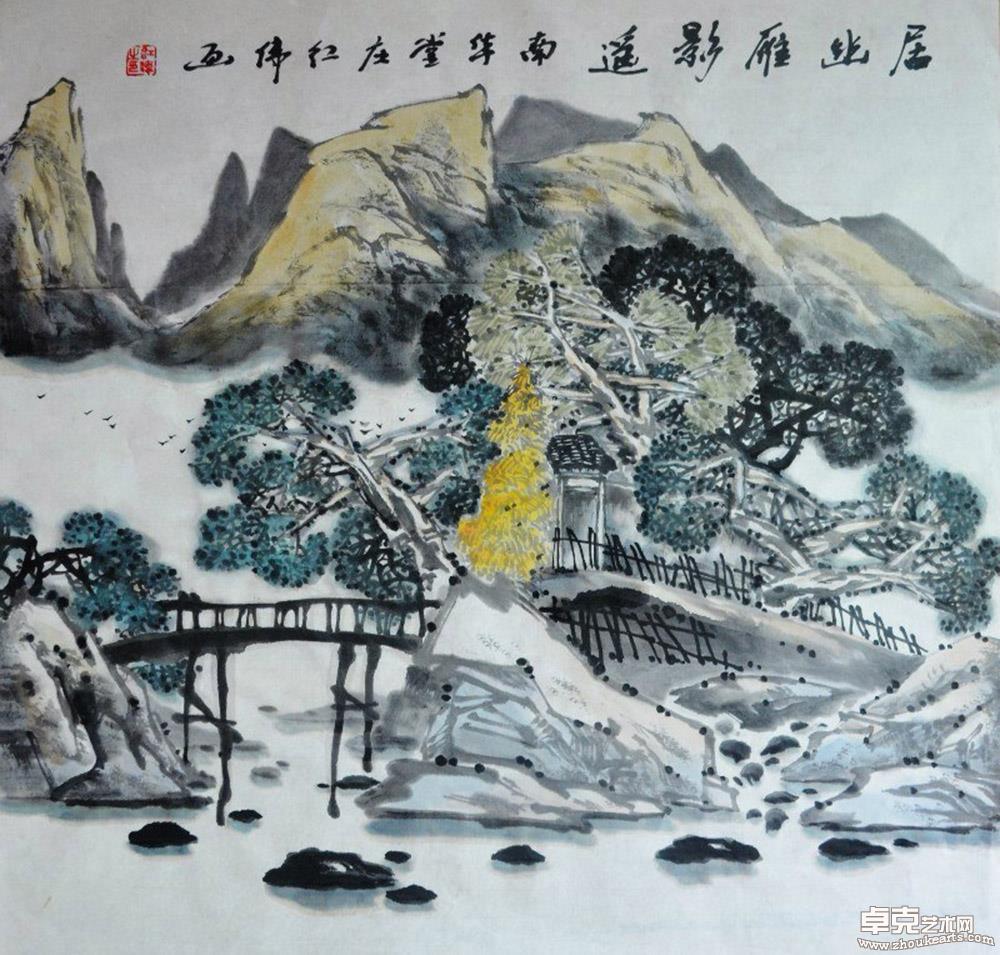 居幽雁影遥68x68cm