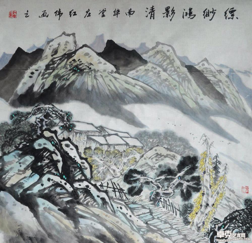 飘渺鸿影清68x68cm