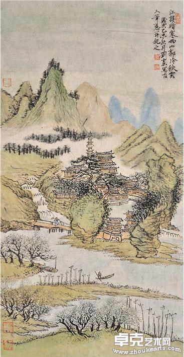 江楼秋意图