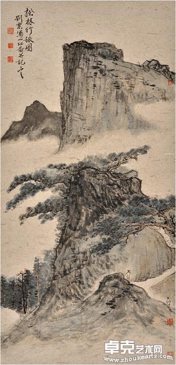 松林行旅图