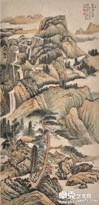 山林寻友图