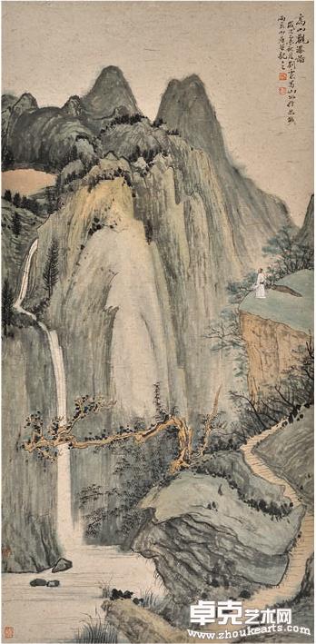 高山观瀑图