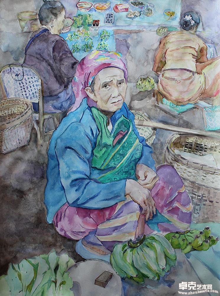 等待收获80*60CM