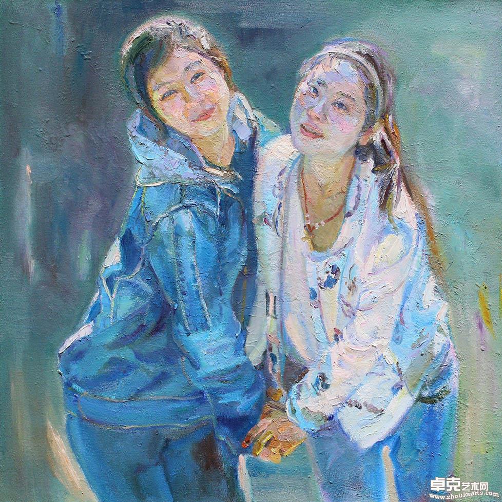 两位大学生100*100CM