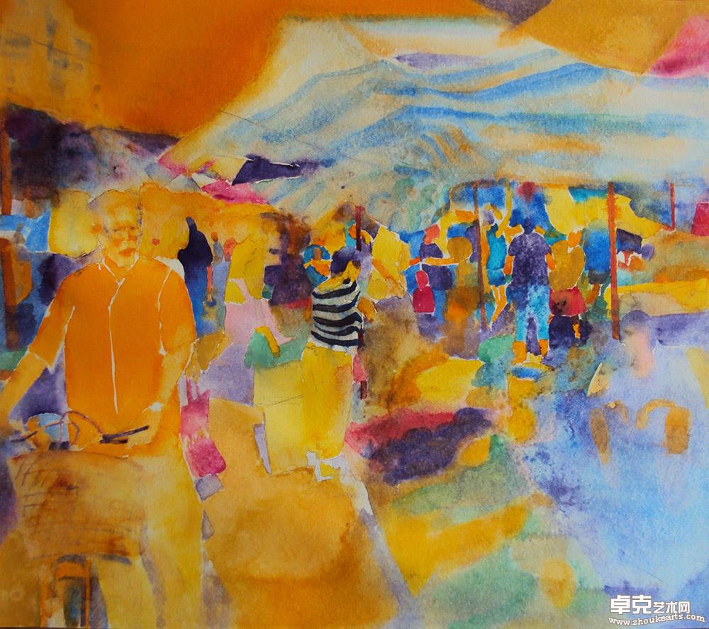 集市印象   60x75cm  