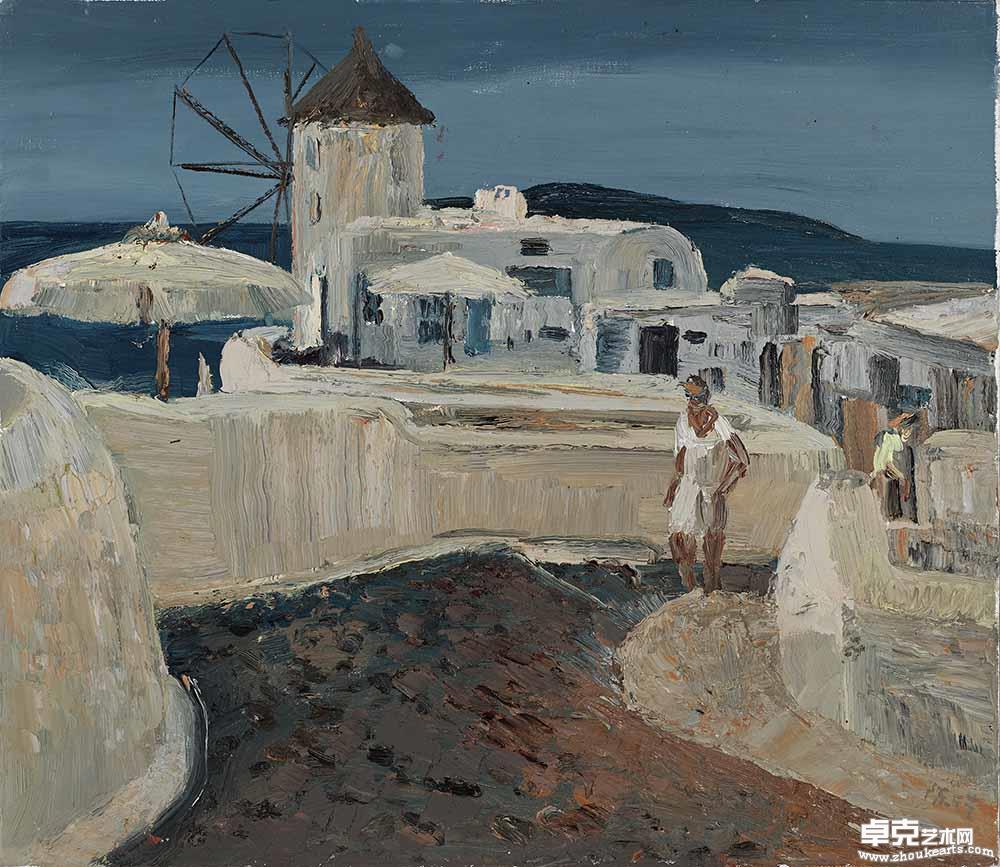 希腊圣岛八   80×70cm 