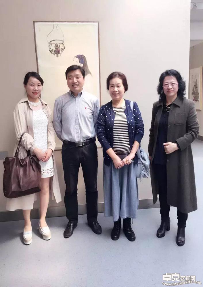 2016.4安徽省青年力量-档案展罗灿作品展与省内著名画家们留影