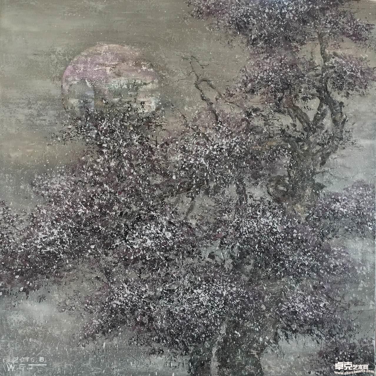 花前月下 80x80cm